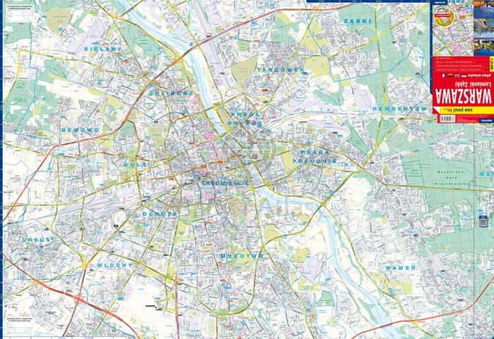 Warszawa, Łomianki, Ząbki. Mapa / Plan miasta wydawnictwa ExpressMap. Strona 1