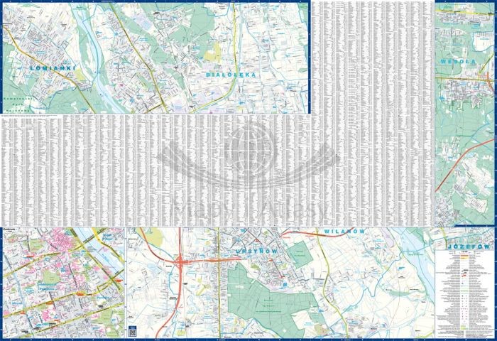 Warszawa, Łomianki, Ząbki. Mapa / Plan miasta wydawnictwa ExpressMap. Strona 2