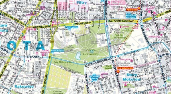 Warszawa, Łomianki, Ząbki. Mapa / Plan miasta wydawnictwa ExpressMap. Fragment 1