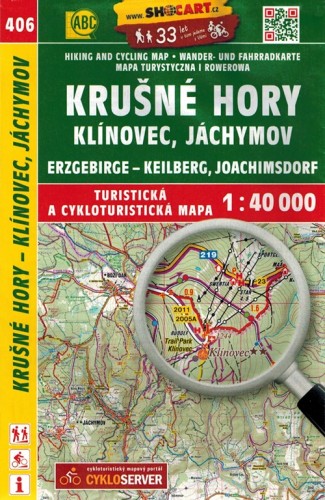 Rudawy, Góry Kruszne, Karlowe Wary / Krusne Hory - Klinovec, Jachymov / Erzgebirge. Mapa turystyczna 406 wydawnictwa Shocart. Okładka