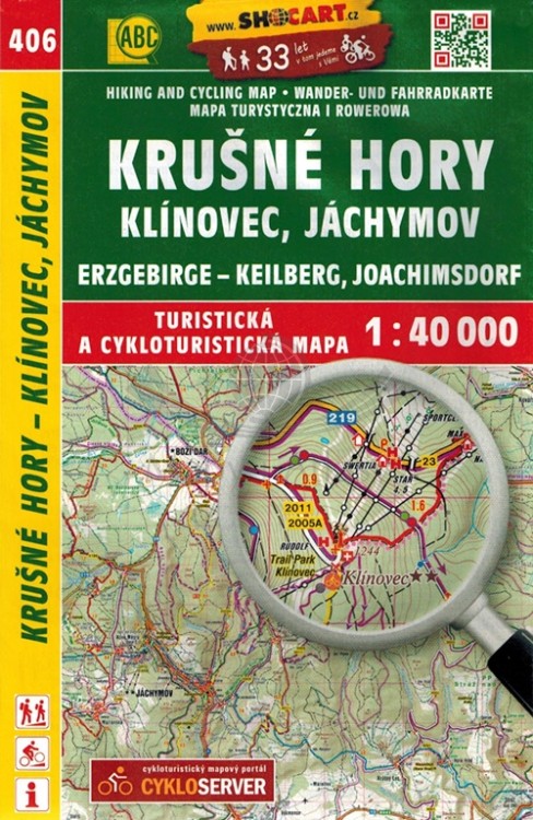 Rudawy, Góry Kruszne, Karlowe Wary / Krusne Hory - Klinovec, Jachymov / Erzgebirge. Mapa turystyczna 406 wydawnictwa Shocart. Okładka