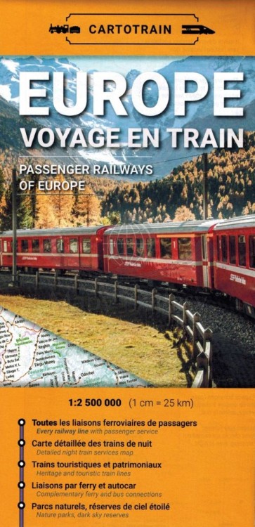 Europa 1:2 500 000. Mapa kolejowa wydawnictwa Cartotrain. Okładka