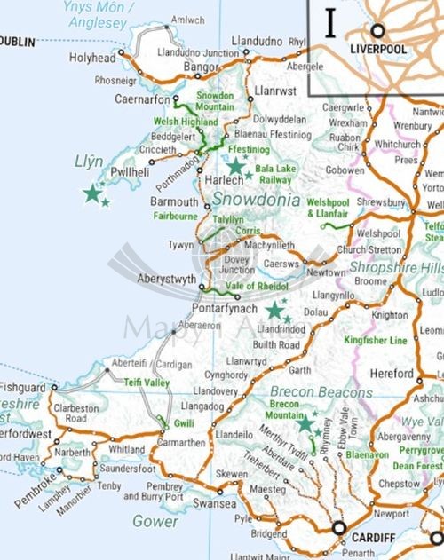 Europa 1:2 500 000. Mapa kolejowa wydawnictwa Cartotrain. Fragment 1