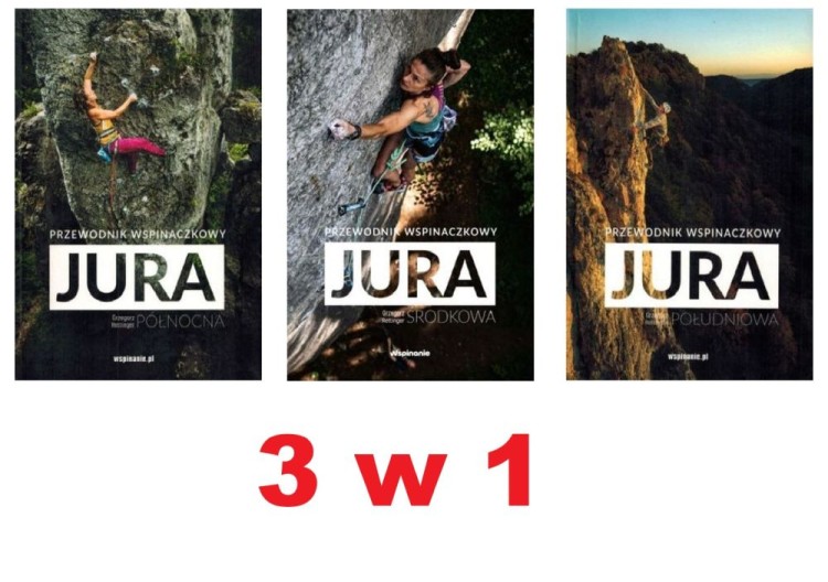 Jura północna, środkowa i południowa. Zestaw: 3 x przewodnik wspinaczkowy