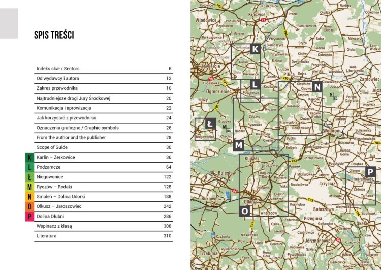 Jura środkowa. Przewodnik wspinaczkowy. Spis treści