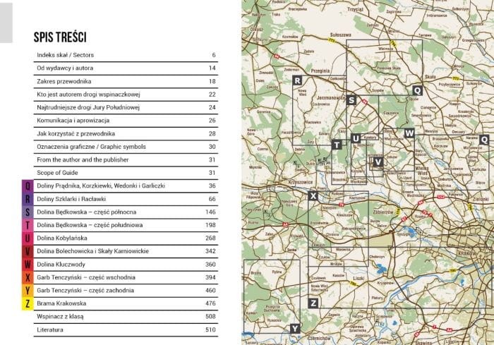 Jura południowa. Przewodnik wspinaczkowy. Spis treści