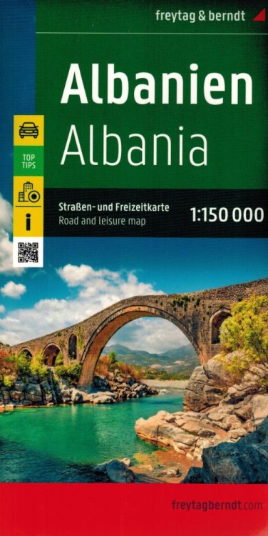 Albania 1:150 000. Mapa samochodowo-turystyczna wydawnictwa Freytag &amp; Berndt. Okładka