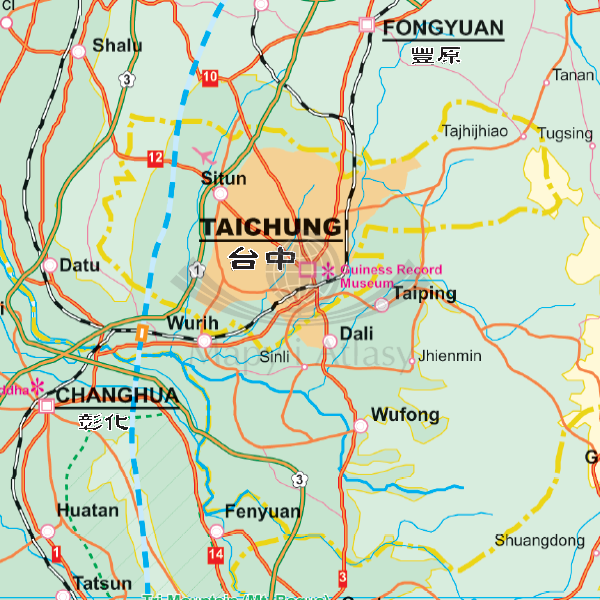 Tajwan i Tajpej. Mapa samochodowo-turystyczna / Plan miasta. wydawnictwa ITMB. Fragment 2