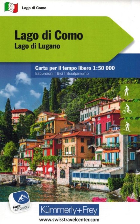 Jezioro Como / Lago di Como 1:50 000. Wodoodporna mapa turystyczna wydawnictwa Kummerly+Frey. Okładka
