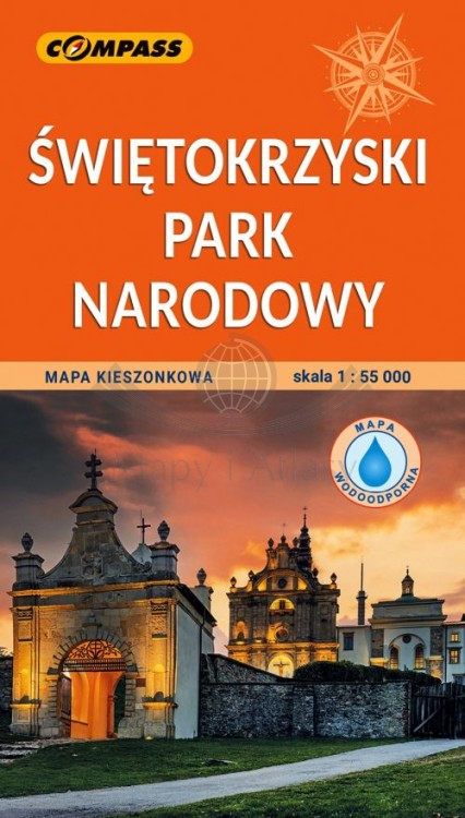 Świętokrzyski Park Narodowy 1:55 000. Laminowana mapa kieszonkowa wydawnictwa Compass. Okładka