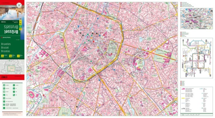 Bruksela 1:10 000. Wodoodporna mapa / Plan miasta wydawnictwa Freytag & Berndt. Strona pierwsza