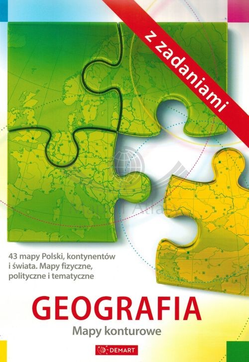 Geografia. Mapy konturowe wydawnictwa Demart. Okładka