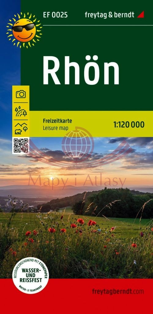 Rhon 1:120 000. Wodoodporna mapa turystyczna EF 0025. Wyd. 2025. Freytag & Berndt