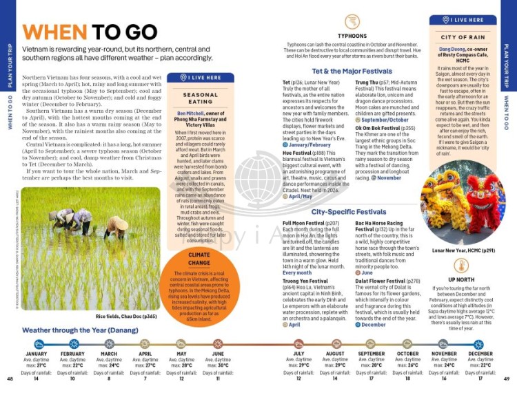 Wietnam / Vietnam. Przewodnik wydawnictwa Lonely Planet. Przykładowe strony 2