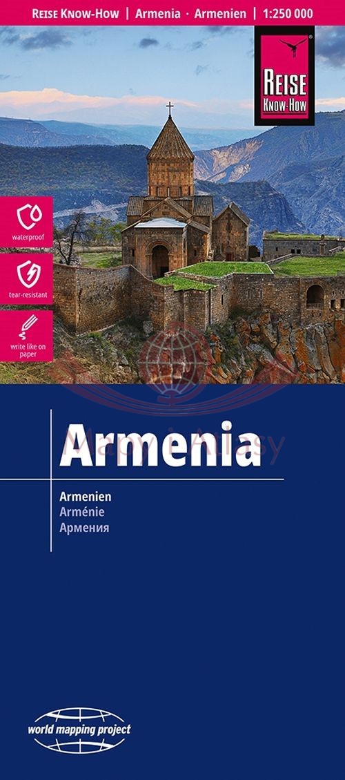 Armenia 1:250 000. Wodoodporna mapa samochodowa. Wyd. 2025. Reise Know-How