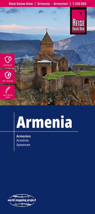 Armenia 1:250 000. Wodoodporna mapa samochodowa wydawnictwa Reise Know-How. Okładka