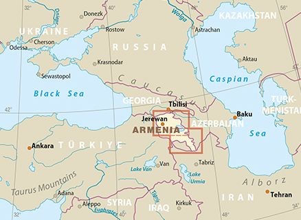 Armenia 1:250 000. Wodoodporna mapa samochodowa wydawnictwa Reise Know-How. Zasięg