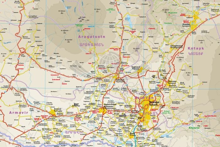 Armenia 1:250 000. Wodoodporna mapa samochodowa wydawnictwa Reise Know-How. Fragment 1