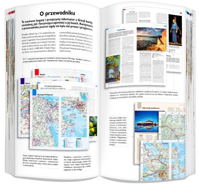 Grecja kontynentalna . Przewodnik z atlasem wydawnictwa ExpressMap. Przykładowe strony 1