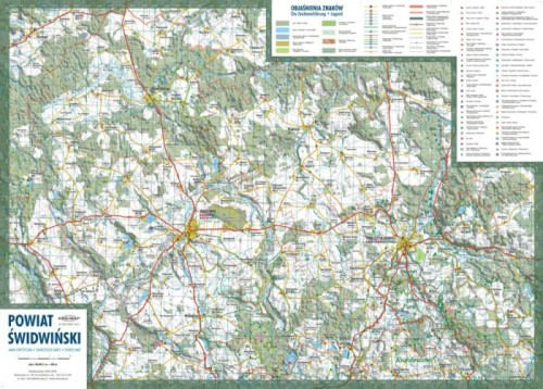 Powiat Świdwiński. Mapa turystyczna wydawnictwa Eko-Map. Pierwsza strona