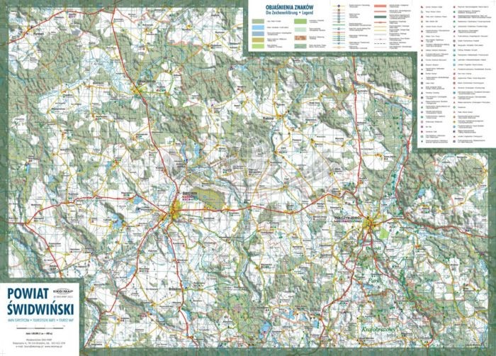 Powiat Świdwiński. Mapa turystyczna wydawnictwa Eko-Map. Pierwsza strona