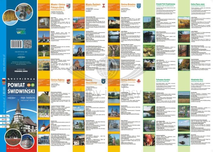 Powiat Świdwiński. Mapa turystyczna wydawnictwa Eko-Map. Druga strona