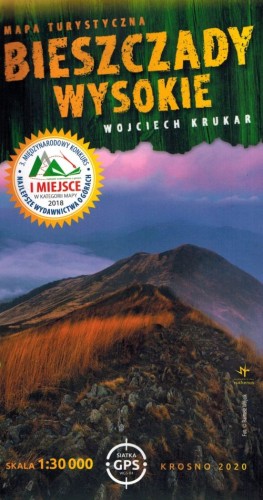 Bieszczady Wysokie 1:40 000. Bieszczadzki Park Narodowy. Mapa turystyczna wydawnictwa Ruthenus. Okładka