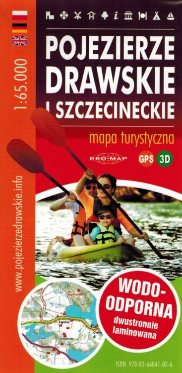 Pojezierze Drawskie i Szczecineckie 1:65 000. Mapa turystyczna wydawnictwa EKO-MAP. Okładka