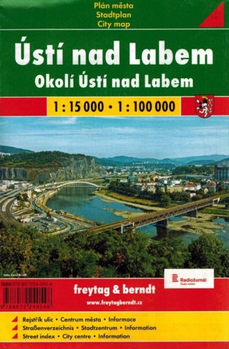 Uście nad Łabą 1:15 000. Mapa turystyczna wydawnictwa Shocart. Okładka