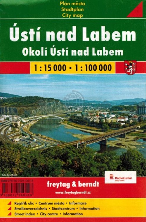 Uście nad Łabą 1:15 000. Mapa turystyczna wydawnictwa Shocart. Okładka