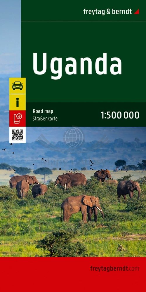 Uganda 1:500 000. Mapa samochodowo-turystyczna. Wyd. 2025. Freytag & Berndt