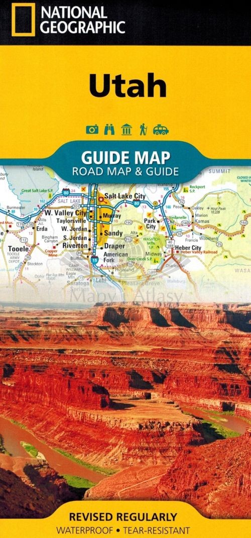 Utah. Wodoodporna mapa samochodowo-turystyczna. National Geographic