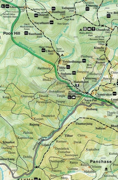 Annapurna 1:135 000. Wodoodporna mapa turystyczna wydawnictwa National Geographic. Fragment 1