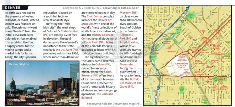 Kolorado / Colorado. Wodoodporna mapa samochodowo-turystyczna wydawnictwa National Geographic. Fragment 2