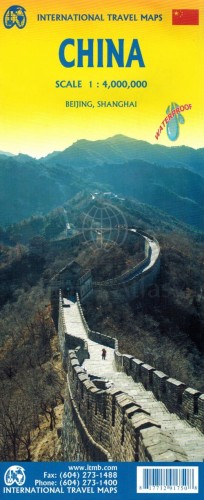 Chiny. Wodoodporna mapa samochodowa wydawnictwa ITMB. Okładka