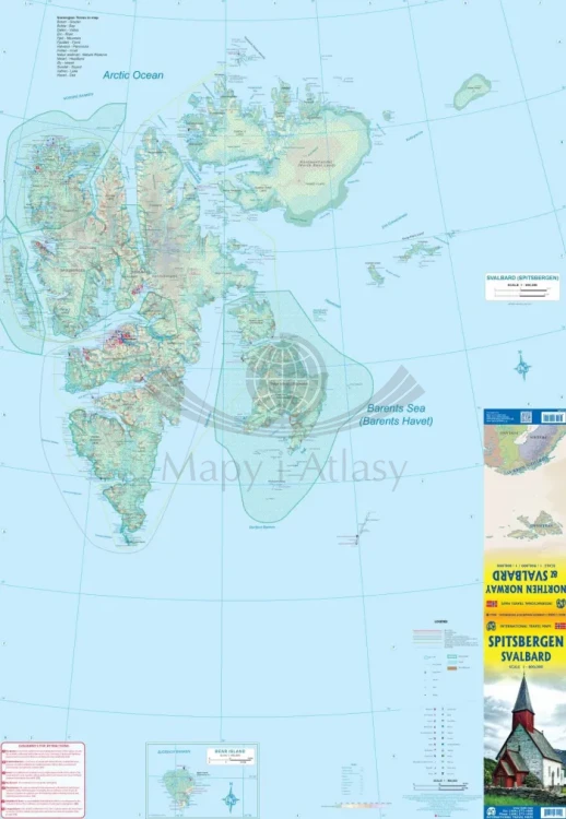 Spitsbergen / Svalbard 1:800 000. Mapa samochodowa wydawnictwa ITMB. Pierwsza strona