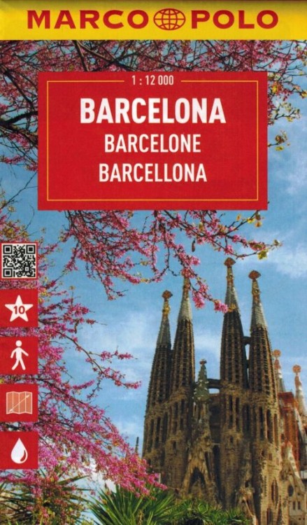 Barcelona 1:12 000. Wodoodporna mapa / Plan miasta wydawnictwa Marco Polo. Okładka
