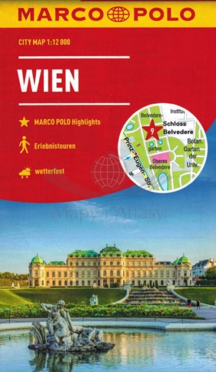 Wiedeń 1:12 000. Wodoodporna mapa kieszonkowa / Plan miasta wydawnictwa Marco Polo. Okładka