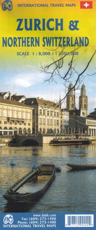 Zurych i północna Szwajcaria. Plan miasta / Mapa samochodowa wydawnictwa ITMB. Okładka