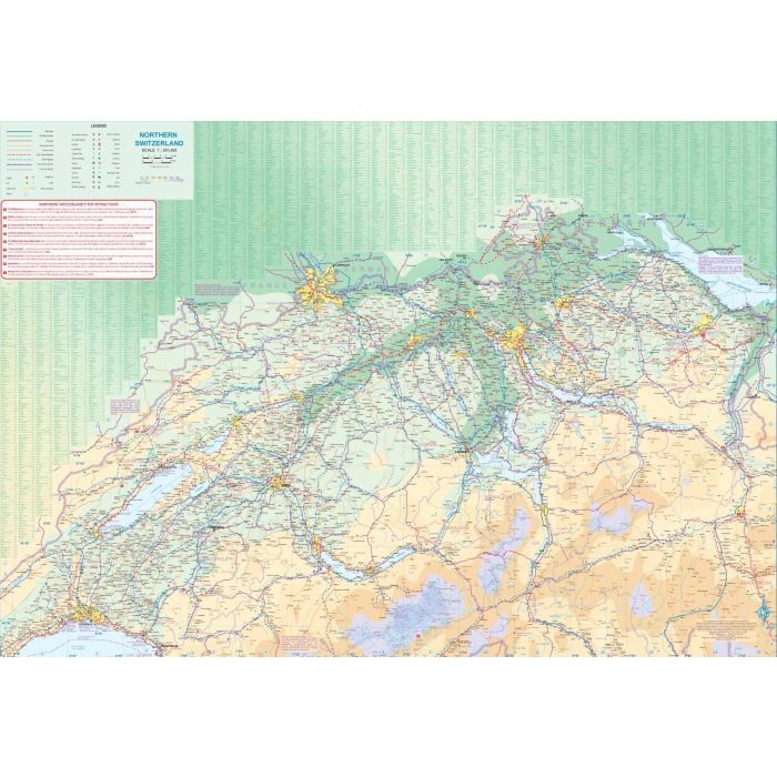 Zurych i północna Szwajcaria. Plan miasta / Mapa samochodowa wydawnictwa ITMB. Druga strona