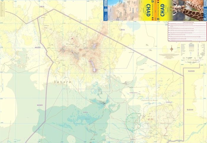 Czad 1:1 500 000. Mapa samochodowa wydawnictwa ITMB. Pierwsza strona