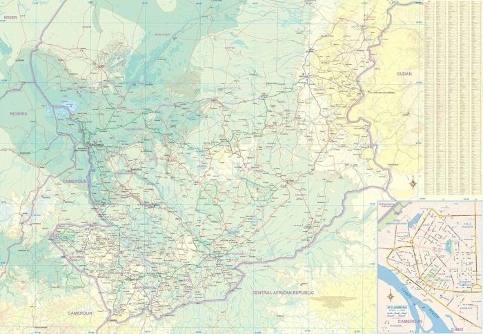 Czad 1:1 500 000. Mapa samochodowa wydawnictwa ITMB. Druga strona