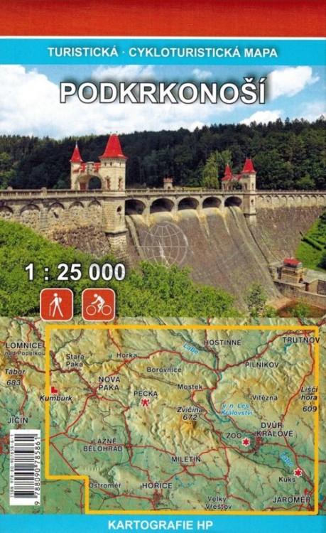 Podkarkonosze / Podkrkonosi 1:25 000. Mapa turystyczna wydawnictwa Kartografie HP. Okładka