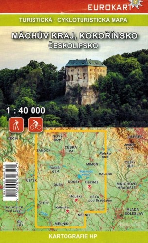 Machuv Kraj, Kokorinsko a Ceskolip 1:40 000. Mapa turystyczna wydawnictwa Kartografie HP. Okładka