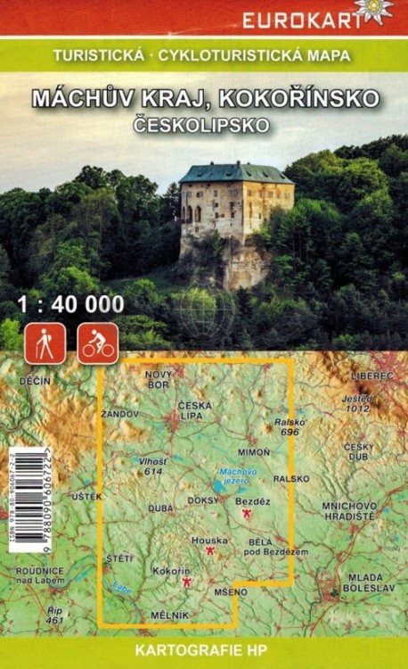 Machuv Kraj, Kokorinsko a Ceskolip 1:40 000. Mapa turystyczna wydawnictwa Kartografie HP. Okładka
