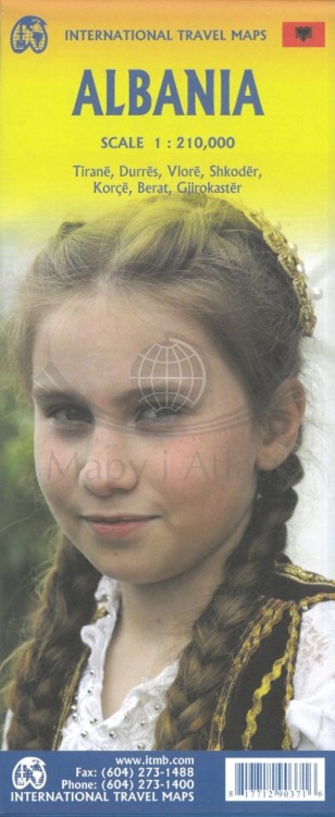 Albania 1:210 000. Mapa samochodowo-turystyczna wydawnictwa ITMB. Okładka