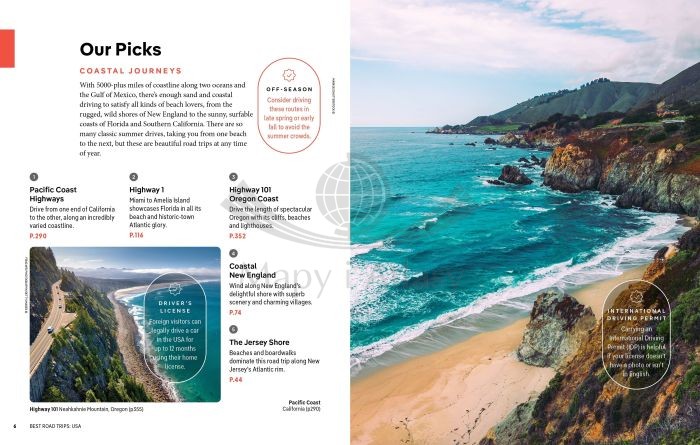 USA - najlepsze trasy / USA's best trips. Przewodnik wydawnictwa Lonely Planet. Przykładowe strony 1