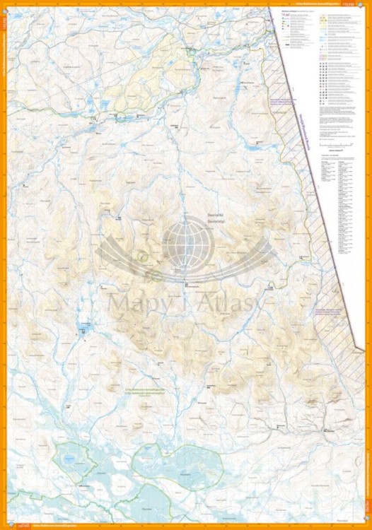 Park Narodowy Urho Kekkonena 1:50 000. Wodoodporna mapa turystyczna wydawnictwa Calazo. Strona pierwsza