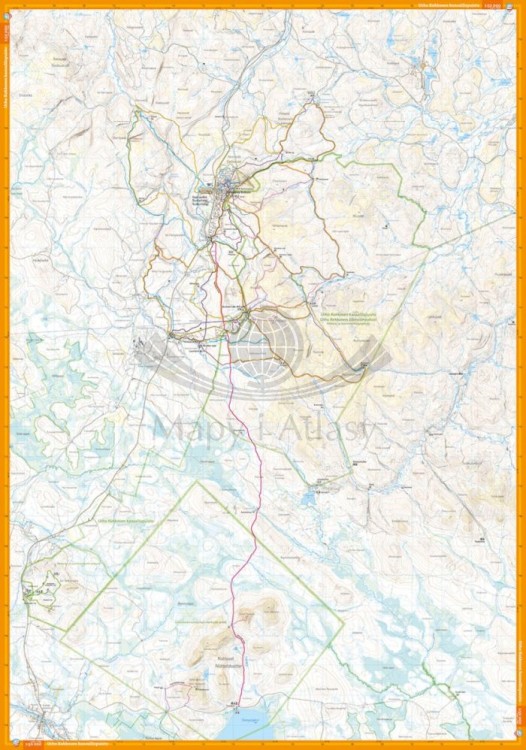 Park Narodowy Urho Kekkonena 1:50 000. Wodoodporna mapa turystyczna wydawnictwa Calazo. Strona druga