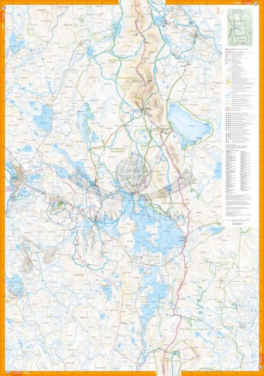 Finlandia: Hetta Pallas Yllas 1:50 000. Wodoodporna mapa turystyczna wydawnictwa Calazo. Strona pierwsza